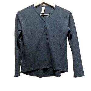Harper Canyon Girl’s Henley Thermal Knit Shirt Blue Size Large 10-12